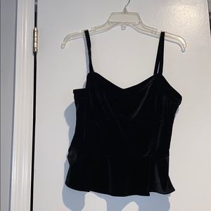 Velvet peplum top